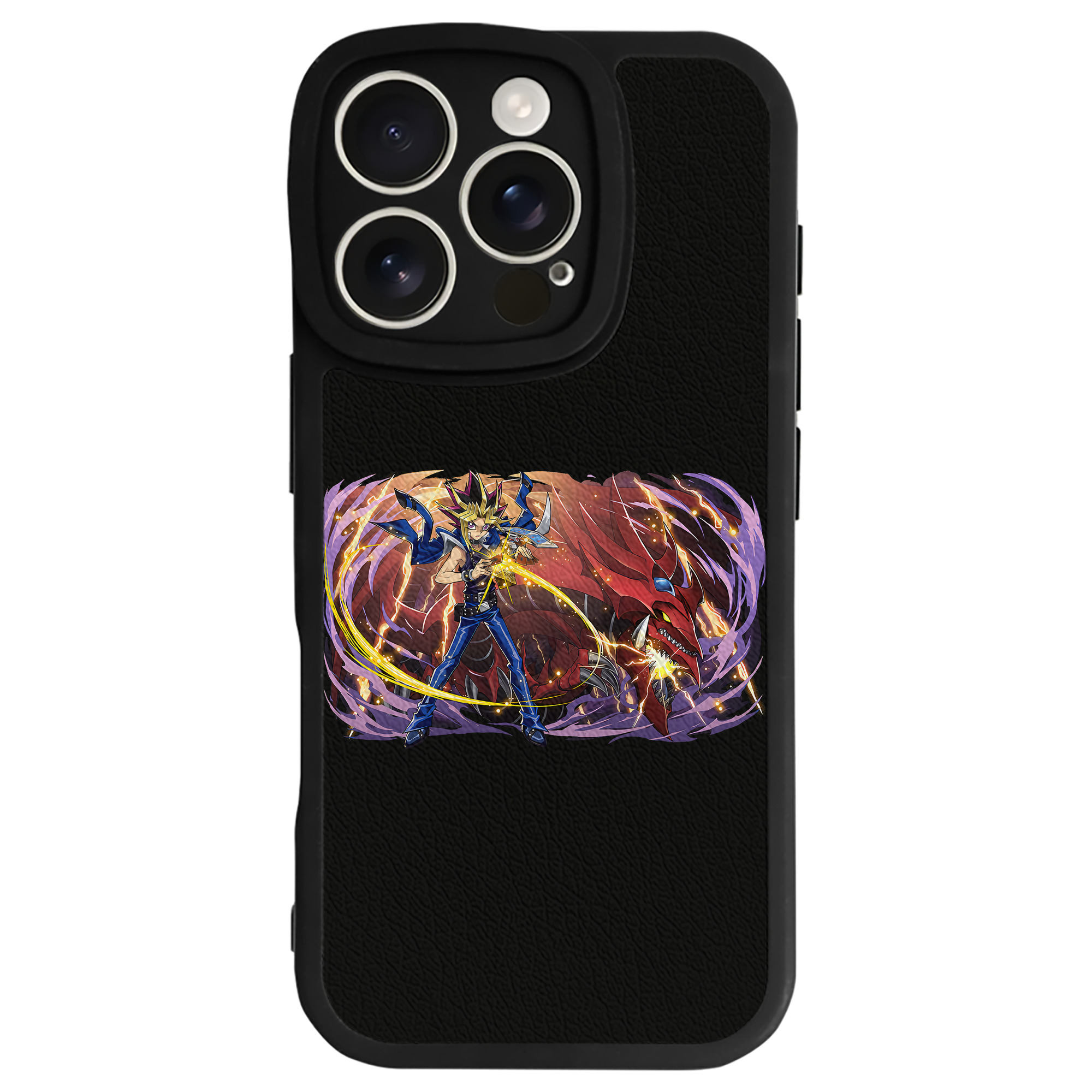 （画像用） 遊☆戯☆王 Yu-Gi-Oh! 【iPhone 16シリーズ対応】シリコンスマホケース（レザー調） 材質：シリコン
